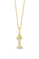 10K Initial Pendant with Lab Grown Diamonds - Letter A / Gold