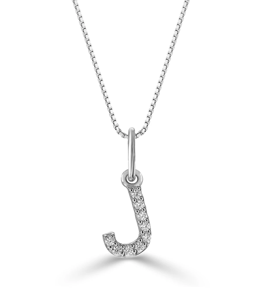 10K Initial Pendant with Lab Grown Diamonds - Letter A / Gold