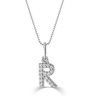 10K Initial Pendant with Lab Grown Diamonds - Letter A / Gold