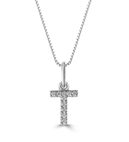 10K Initial Pendant with Lab Grown Diamonds - Letter A / Gold