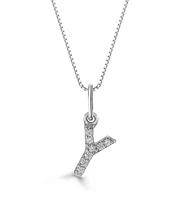 10K Initial Pendant with Lab Grown Diamonds - Letter A / Gold