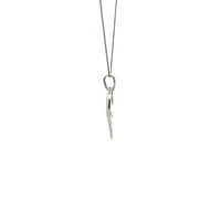 10K White Gold 0.04cttw Diamond Heart Pendant - 18"