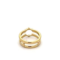 14K White, Yellow or Rose Gold 0.165cttw Diamond Ring - Lab Grown Diamonds /