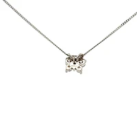 10K White Gold 0.34cttw Lab Grown Diamond Butterfly Necklace - 18 Inches