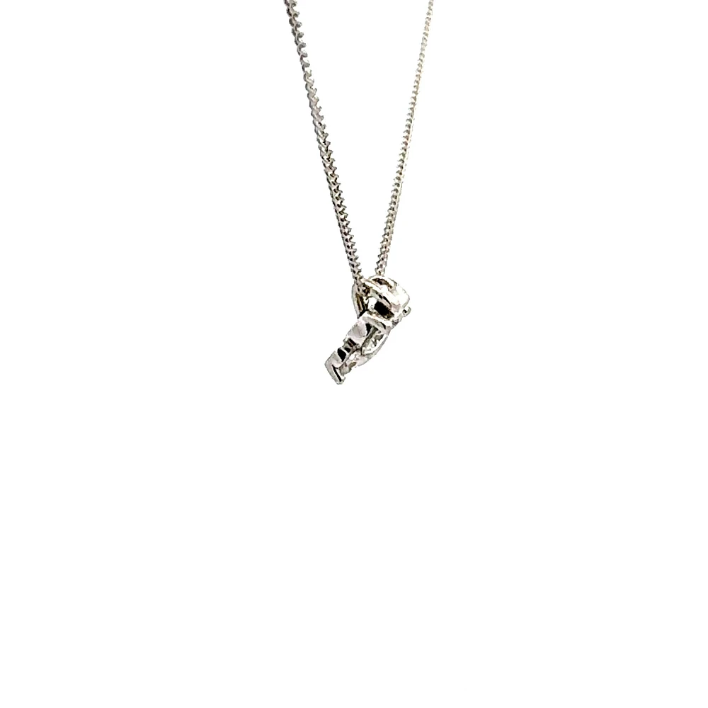 10K White Gold 0.34cttw Lab Grown Diamond Butterfly Necklace - 18 Inches