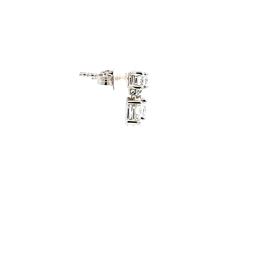 10K White Gold 0.76cttw Lab Grown Diamond Earrings