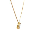 10K Yellow Gold 0.50cttw Pear Cut Lab Grown Diamond Necklace - 18 Inches