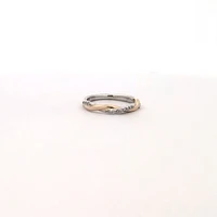 10K White and Yellow Gold 0.08 cttw Diamond Ring