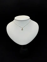 10K Yellow Gold 0.045 cttw Diamond and Ruby Pendant, 18"
