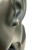10K Yellow Gold Sapphire & Diamond Earring