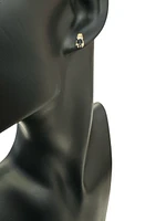 10K Yellow Gold Sapphire & Diamond Earring