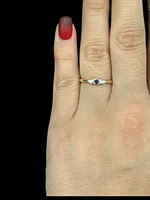 10K Yellow Gold Sapphire & Diamond Ring