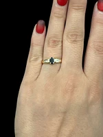 10K Yellow Gold Sapphire & Diamond Ring