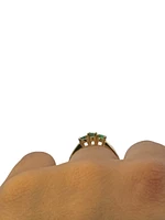 10K Yellow Gold Emerald & Diamond Ring