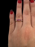 10K Yellow Gold Ruby & Diamond Ring - /