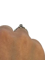 10K White Gold Sapphire & Diamond Ring