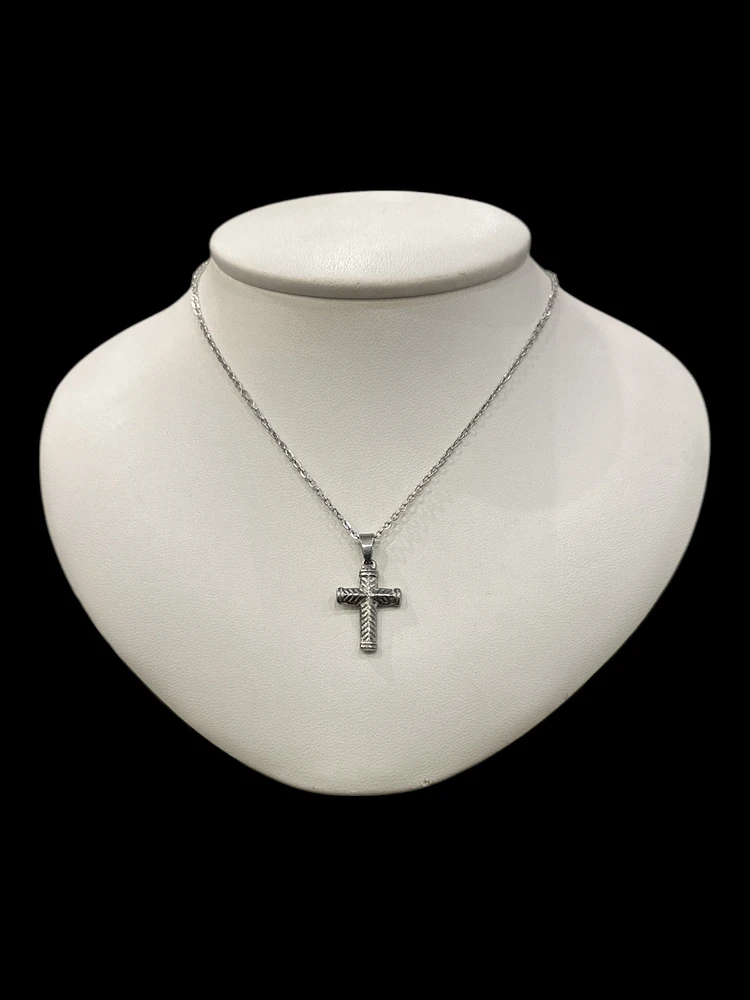 Stainless Steel 20X14mm Cross Pendant - 18"
