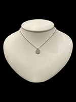 Stainless Steel 10mm Engravable Disc Pendant - 18"