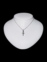 Stainless Steel 18x9mm Cross Pendant - 18"