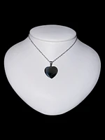 Stainless Steel 23X21mm Engravable Heart Pendant - 18"