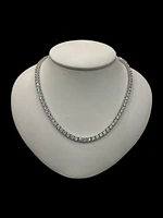 925 Sterling Silver 20" 4mm Cubic Zirconia Chain