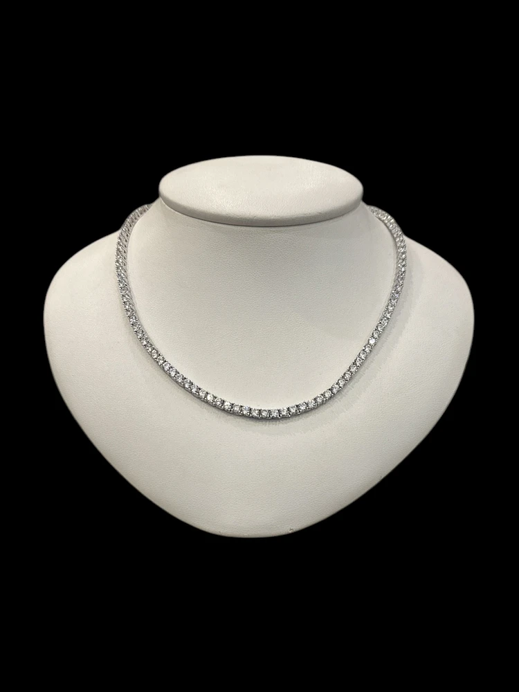 925 Sterling Silver 18" 3mm Cubic Zirconia Chain