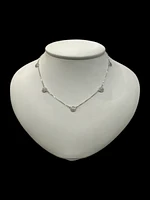 925 Sterling Silver 16-18" Cubic Zirconia Chain