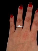 14K White Gold 1.03cttw Diamond Engagement Ring - /