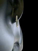 10K Gold 1.00cttw Lab Grown Diamond Huggie / Hoop Earrings