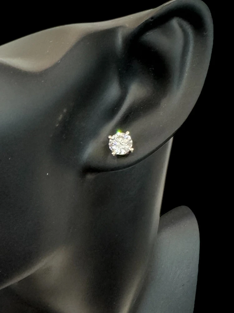 14K Yellow Gold 1.00cttw Lab Grown Diamond Stud Earrings