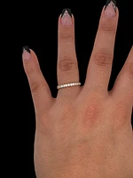 14K Yellow Gold White Sapphire Ring - /
