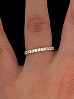 14K Yellow Gold White Sapphire Ring - /