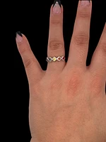 14K White Gold Rainbow Sapphire Ring - /