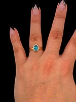 14K Yellow Gold London Blue Topaz Ring - /