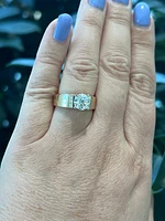 14K Yellow and White Gold 1.75cttw Lab Grown Diamond Ring