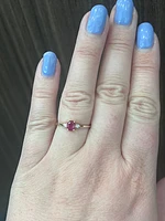 10K Yellow Gold Ruby and 0.60cttw Diamond Ring