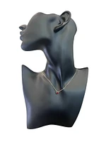 10K Yellow Gold 5mm Genuine Garnet Pendant, 18"