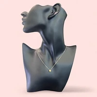10K Yellow Gold 5mm Genuine Citrine Pendant, 18"