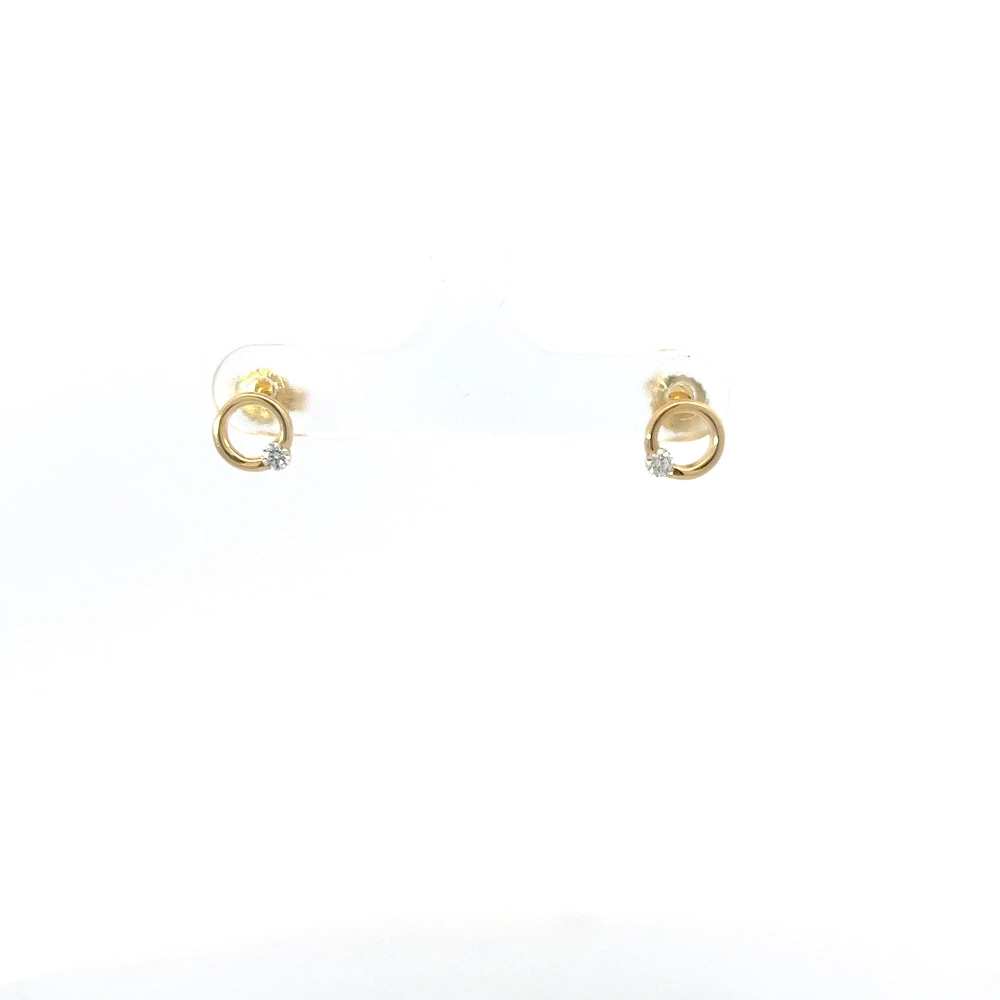 10K Yellow Gold 0.10cttw Canadian Diamond Earrings