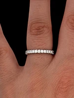 14K White Gold cttw Diamond Band- Size 6