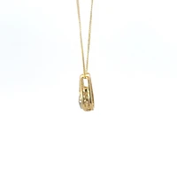 10K Yellow Gold 0.10 Diamond Solitaire Pendant - 18"