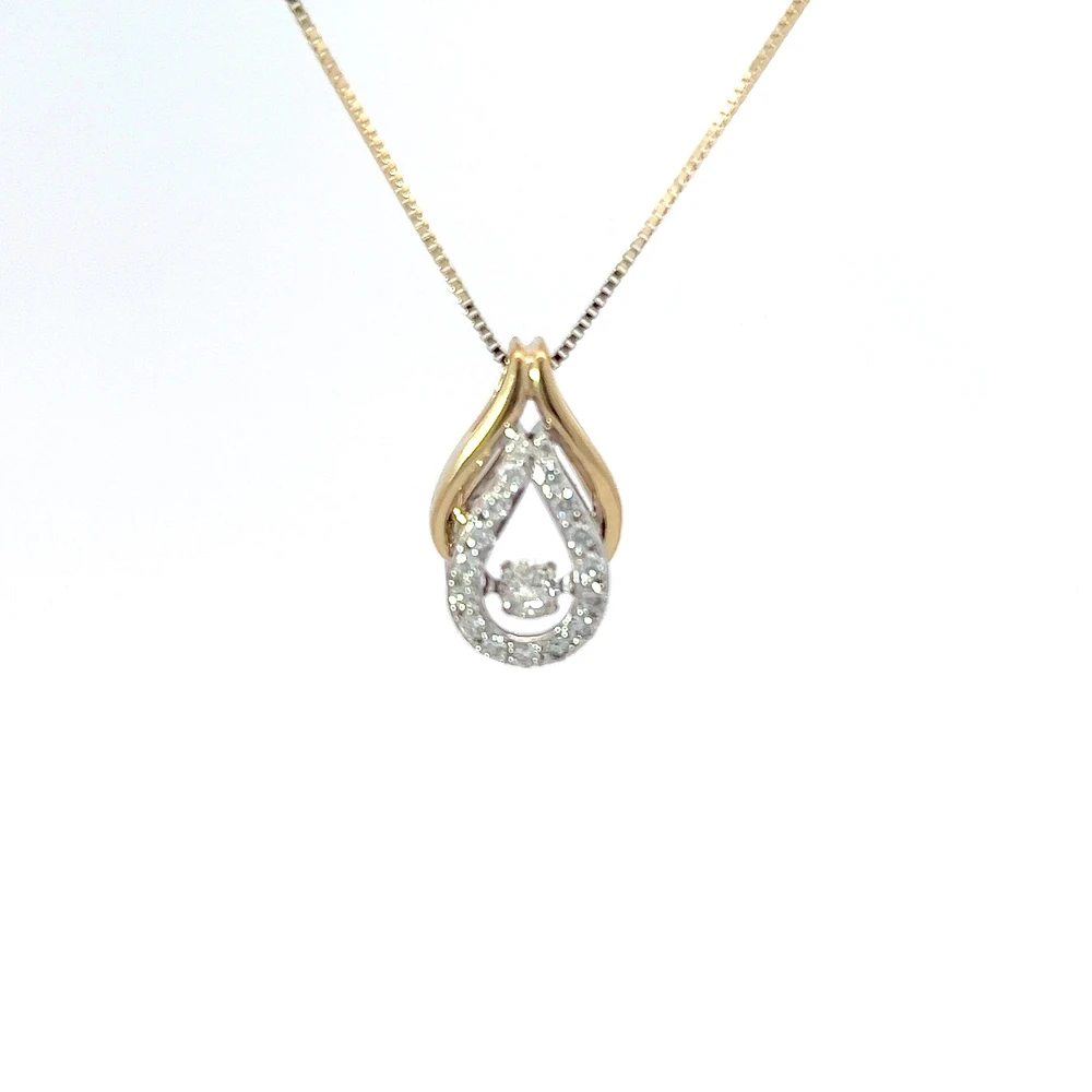 10K White & Yellow Gold 0.25cttw Diamond Eternity Necklace, 18"