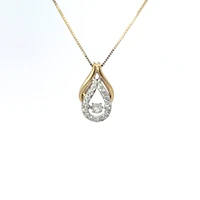 10K White & Yellow Gold 0.25cttw Diamond Eternity Necklace, 18"