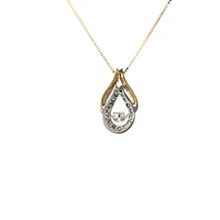 10K White & Yellow Gold 0.25cttw Diamond Eternity Necklace, 18"