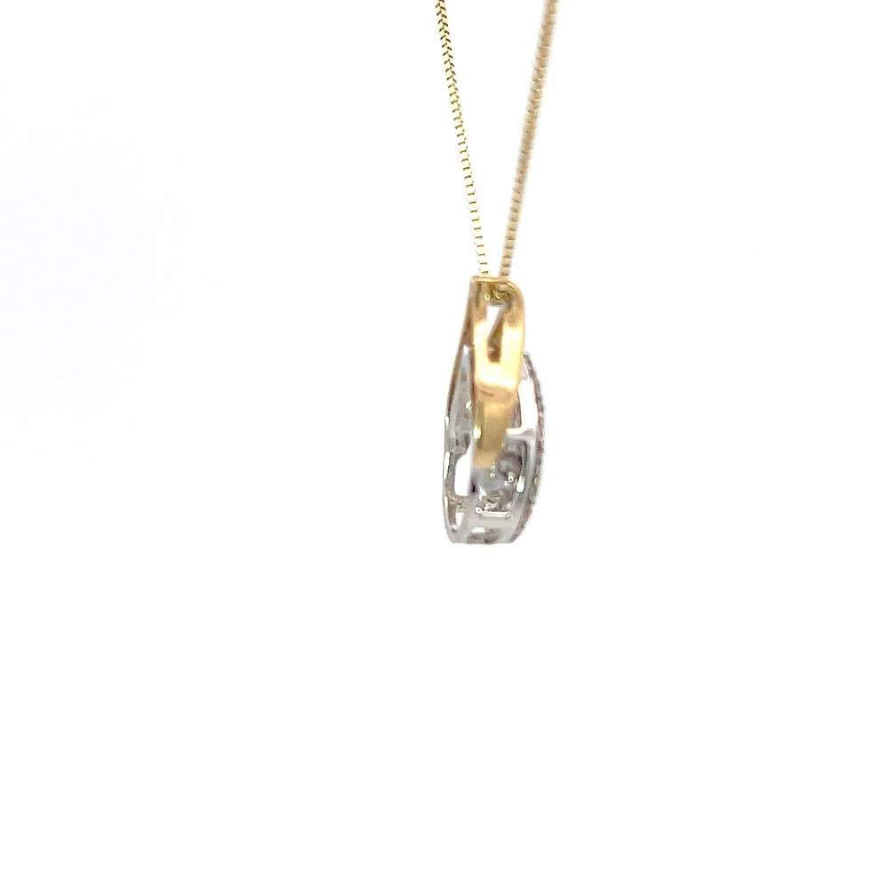 10K White & Yellow Gold 0.25cttw Diamond Eternity Necklace, 18"