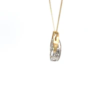 10K White & Yellow Gold 0.25cttw Diamond Eternity Necklace, 18"