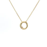 10K Yellow Gold 0.097 Canadian Diamond Infinity Pendant - 18"
