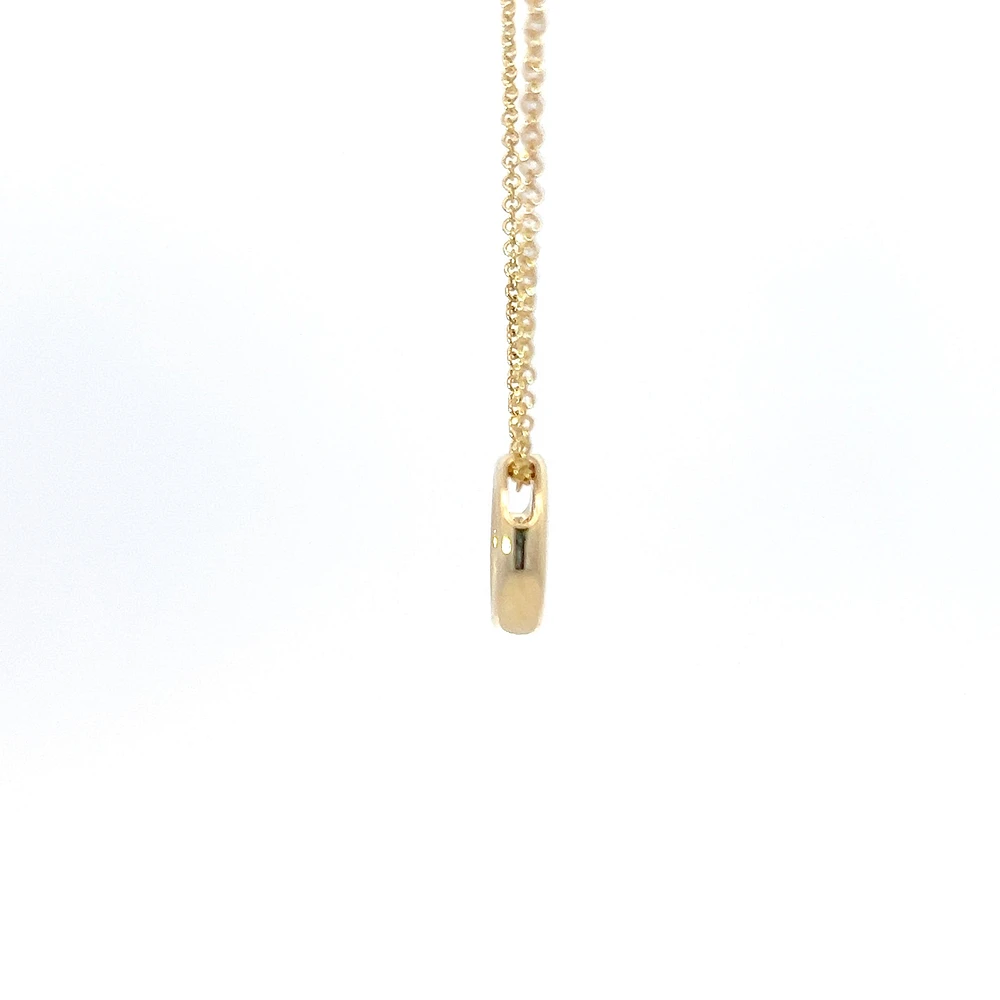 10K Yellow Gold 0.097 Canadian Diamond Infinity Pendant - 18"