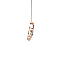 10K White & Rose Gold 0.10cttw Canadian Diamond Necklace - 18"