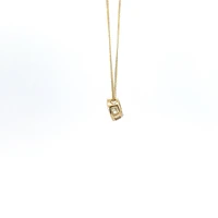 10K Yellow Gold 5mm Genuine Topaz Pendant